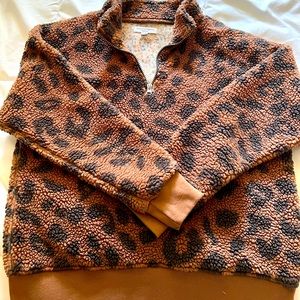 Grayson/Threads cropped Leopard Sherpa from Target. Size M